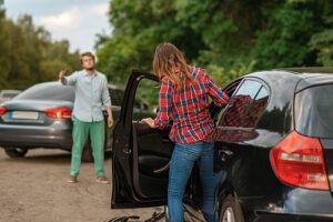 do not argue with the other driver after a car crash